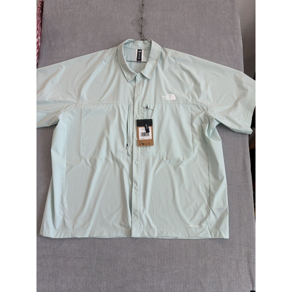 The North Face LIGHTRANGE Short-Sleeve Shirt TNF green Dune Size Men Medium NWT